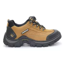 Bota Tênis Masculino Couro Resistente Coturno Palmilha Gel