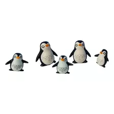 Set Pingüinos Familia Miniaturas(5uni) Terrario Casa Muñecas