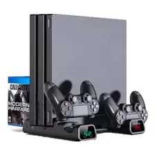 Base Carregador Vertical Cooler 3 Em1 Ps4, Ps4 Slim, Ps4 Pro