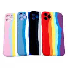 Funda Antigolpes Silicone Case Arcoiris | Para iPhone