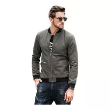 Chaqueta Moderna Con Bolsillo Con Cremallera Para Hombre