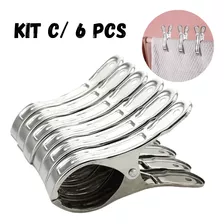 Kit 6 Prendedor Pregador Roupas Grande Edredom 12,5cm Inox