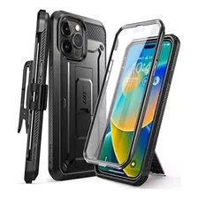 Funda Supcase Para iPhone 14 Pro Kickst C/cubre Pant Black