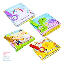Livro Pano Selva Animais Sensorial Brinquedo De Bebê | Happy Books