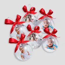 Bola De Natal Personalizada Com Foto - 6 Unid.