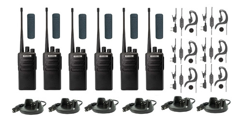 6 Radios Uhf Pro1000 16 Canales Compatible Kenwood Motorola Foto 2