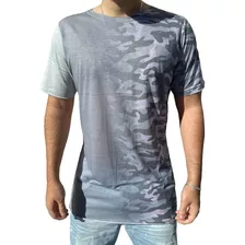 Camiseta Longline Preta Masculina Com Elastano Lacapa