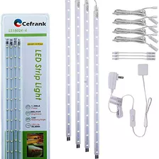 Juego De 4 Barras De Luz Led Vitrina - Blanco