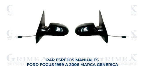 Par Espejo Ford Focus 1999-99-00-01-02-03-04-05-2006-06 Foto 3
