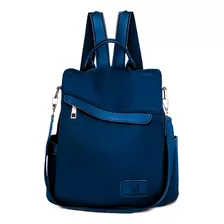 Mochila Bolsa Antifurto Feminina Casual Tiracolo Mochilinha Cor Azul