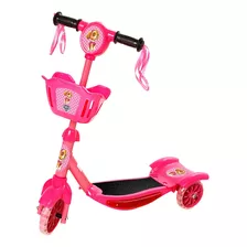 Brinquedo Patinete Infantil Patrulha Canina Skye 3 Rodas Cor Rosa