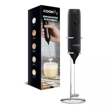 Espumador De Leche Eléctrico Recargable Usb Cookify | Incluye Base, Perfecto Para Lattes, Capuchinos Y Más. Batidor Portátil, Acero Inoxidable, Crea Espuma Rica Y Cremosa. 