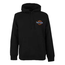 Sudadera Con Gorro Negra Harley Davidson Bordado