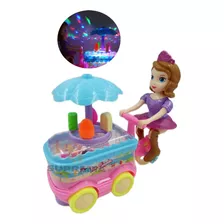 Brinquedo Infantil Meninas Carrinho Sorvete Anda Sons Luzes