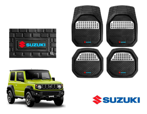 Tapetes 3d Logo Suzuki + Cubre Volante Jimny 2020 A 2023 Foto 2