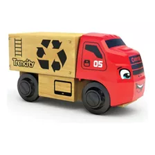 Trencity Carter Camion Recolector Rojo Tren Madera