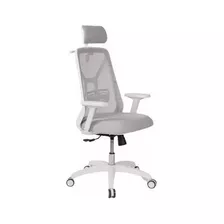 Sillon Ergonómico Tokio Blanco Con Cabezal Brazos Percha