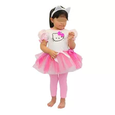 Disfraz Vestido Estilo Hello Kitty De Lujo Con Accesorios