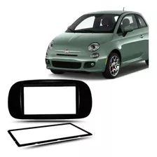 Moldura Painel Dvd 2 Din Fiat 500 Preta