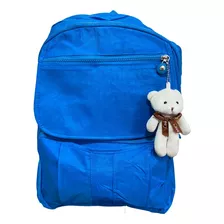 Mochila Nylon Escolar Infantil Juvenil Chaveiro Urso