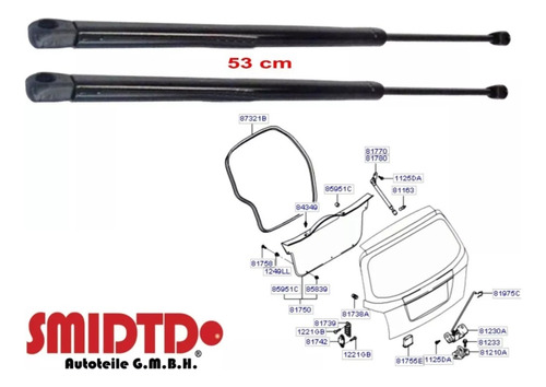 20 Amortiguadores 53 Cm 5a Puerta Hyundai Atos 1.1l 05-12  Foto 3