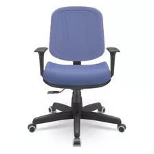 Cadeira Diretor Premium Base Aço Capa Relax Azul Facto T03
