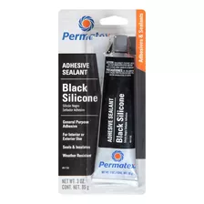 Permatex 81158 Sellador Adhesivo De Silicona Negra 3 Onzas 