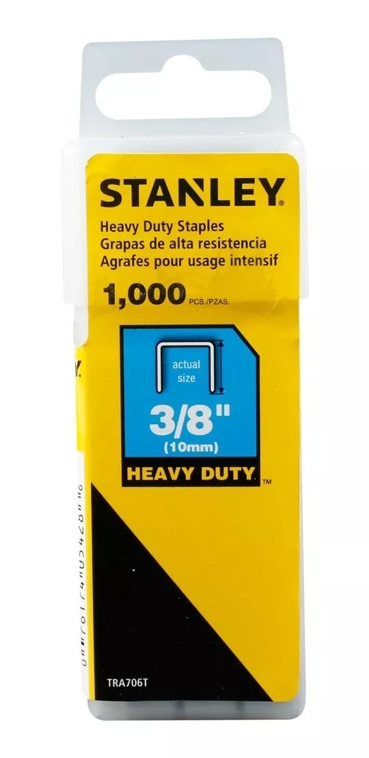 Grapas Stanley T50 3/8 (10mm) Caja 1000 Unidades Tra706t