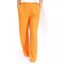 Calça Feminina Pantalona Malha Cotele Cereja Rosa 73064