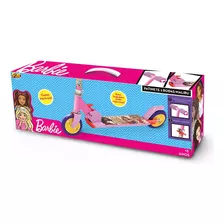 Barbie Patinete Infantil 2 Rodas Menina Rosa F00548 Fun