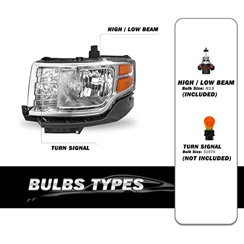 Lmpara Frontal Para Ford Flex 2009-2012 Izquierda Foto 2