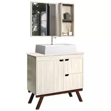 Mueble Vanitorio Con Espejo 80 Cm Br Livingood