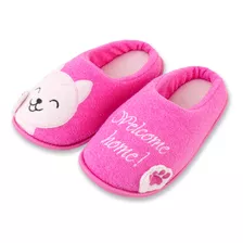 Pantufa Feminina Gatinho Sola Antiderrapante Do 27 Até 46