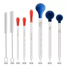 6 Pipetas Graduadas De Vidrio Grueso De 0.0 Fl Oz, 0.0 Fl Oz