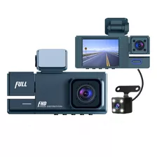 Cámara Para Auto 1080p Fhd 3 En 1 Frontal Interior Y Trasera