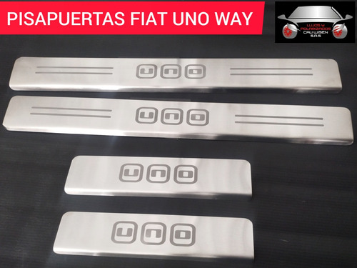 Pisapuertas Fiat Uno Way En Aluminio  Foto 4