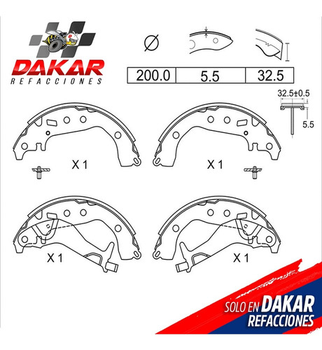 Balata Trasera Toyota Yaris 2014-2018 Fag  Foto 3