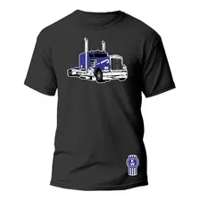 Playera Mod Kenworth W900 Blue Estampado Reflejante