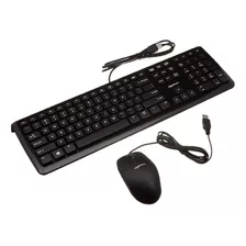 Kit De Teclado Y Mouse Optico De Cable Usb Para Pc Laptop