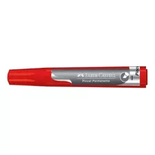 Pincel Marcador Multiuso Faber Castell Cor Vermelho