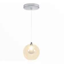 Pendente Globo De Vidro Led Moderno Bola Decorativa Cor Dourado Bivolt