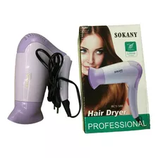 Secador De Pelo Sokany Ideal Para Viaje 2 Velocidades Color Rosa