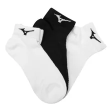 Kit 3 Meias Cano Baixo Mizuno Training Preto/cinza/branco