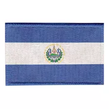 Patch Sublimado Bandeira El Salvador 8,0x5,5 Bordado