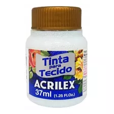 Tinta Para Tecido Acrilex Com Glitter 37ml - Cristal