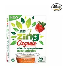 Born Dulce Zing Cero Calorías Orgánicos Stevia - 40 Paquetes