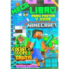 Mega Libro Para Pintar Y Jugar De Minecraft Libro Colorear
