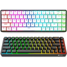 Teclado Klim, Gamer/blanco/bluetooth/rgb