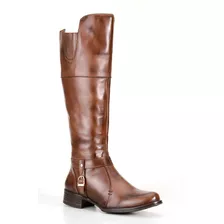 Bota Country Montaria Texana Feminina Toda De Couro Nobre