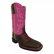 Bota Texana Feminina Durango Rosa Chiclete Ref: 170015g2m